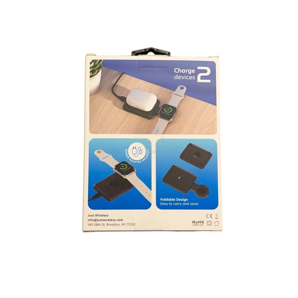 Bb.OB Just Wireless 2-in-1 Portable Wireless Charging Pad‎ - Black